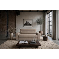 2-SITZER Carlisle Flachgewebe Braun 183/97/93 cm - Mauve, Kunststoff/Textil (183/93/97cm) - foamnova