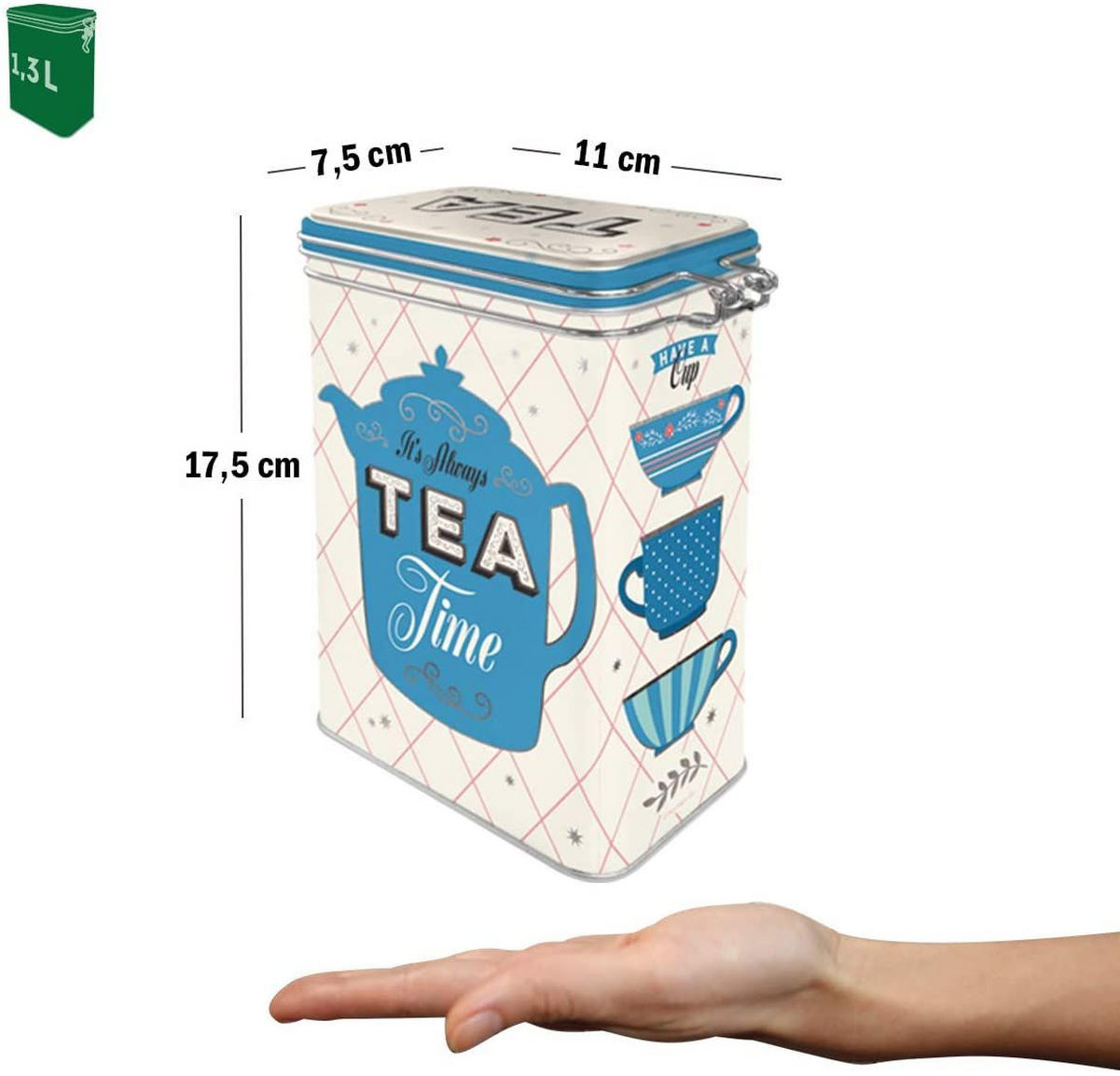 AROMADOSE Home & Country Tea Time - Multicolor, Metall (11/17.5/7.5cm) - Nostalgic-Art