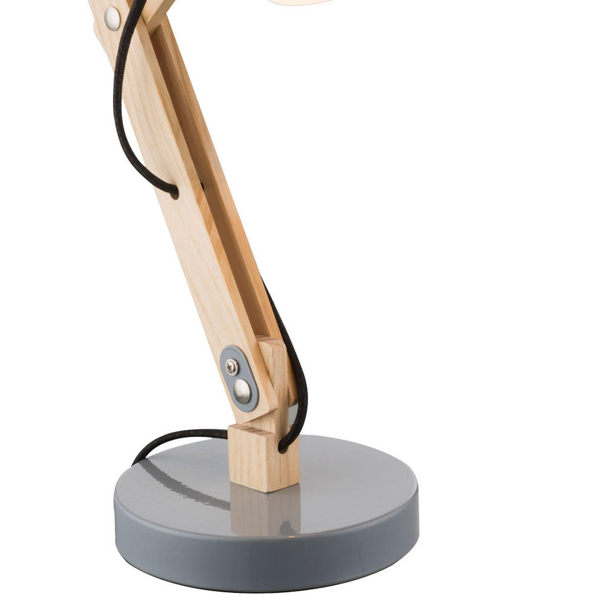 LED SCHREIBTISCHLEUCHTE Holzoptik Grau - Grau, Holz (32/16/45cm) - Globo Lighting