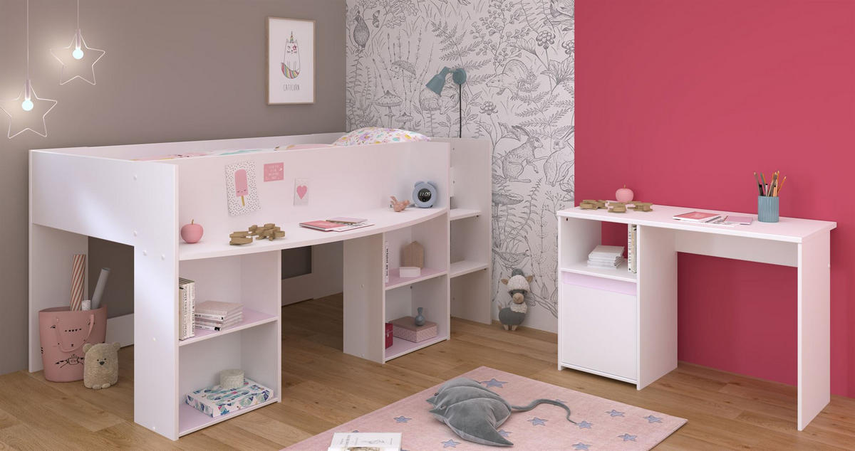 KINDERZIMMER-SET 2-tlg. Parisot Pirouette 17 Holzdekor Weiß - Weiß, Kunststoff (100/1/200cm) - 58aufmkessel