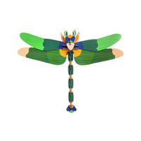 WANDDEKO Jade-Libelle 47/8 cm - Blau/Grün, Wellpappe (47/8/36cm) - KUNSTLOFT