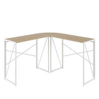 ECKSCHREIBTISCH Holzfarben L-Form mit Metallrahmen kratzfest - Naturfarben, Metall (118/118/74.5cm) - PANGIVO