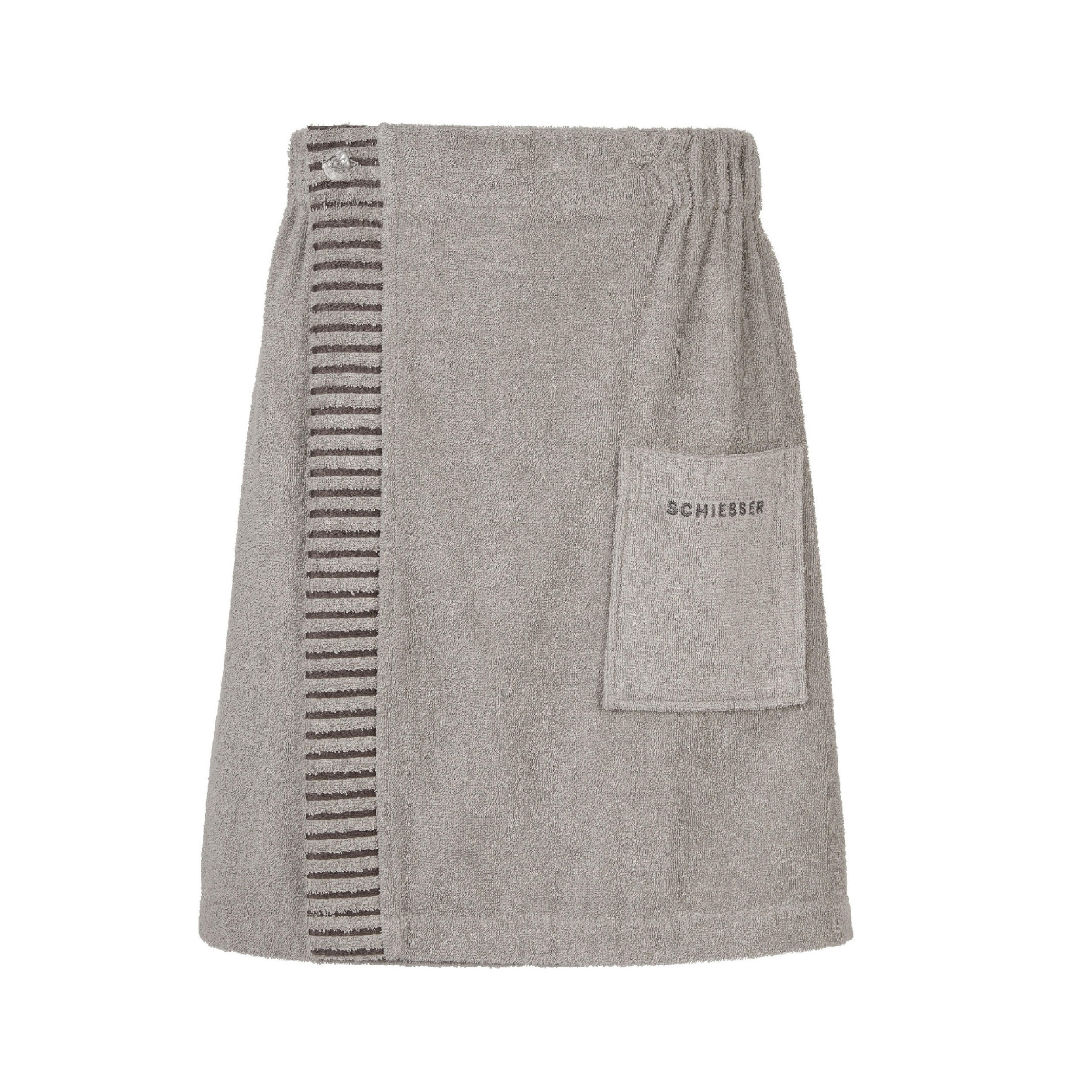 SAUNAKILT Rom Herren - 46-54 - Hellgrau - Hellgrau, Textil (55/150cm) - SCHIESSER