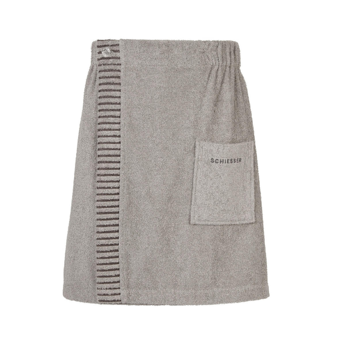 SAUNAKILT Rom Herren - 46-54 - Hellgrau - Hellgrau, Textil (55/150cm) - SCHIESSER