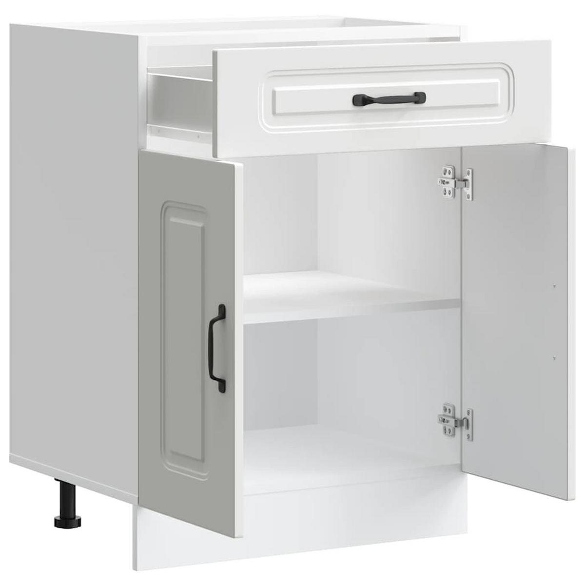 KÜCHENUNTERSCHRANK Kalmar Weiss Holzwerkstoff - Weiß, Holzwerkstoff (46/81.5/60cm) - vidaXL