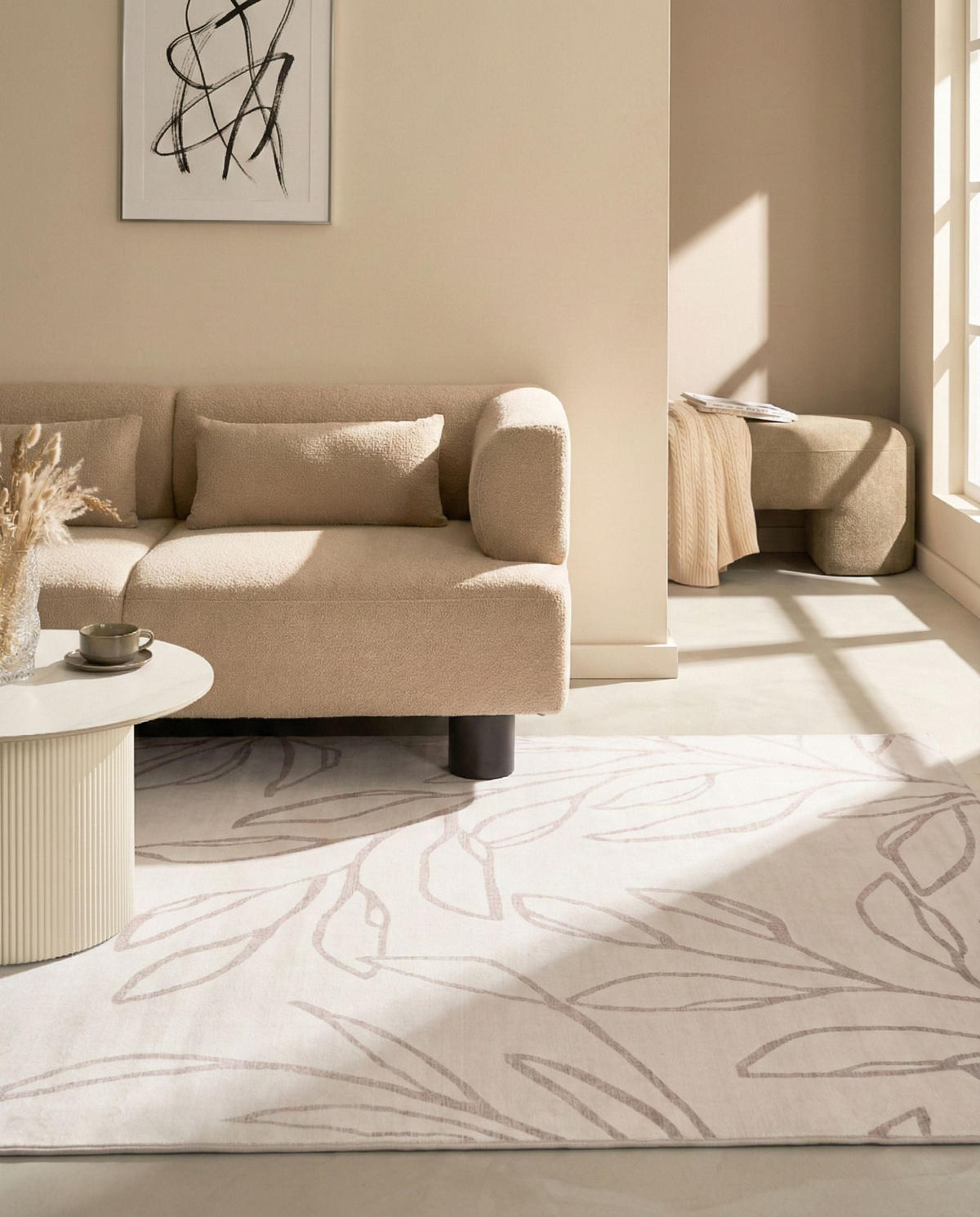 TEPPICH Hellbeige 200/300 cm Bismil - Beige, Textil (200/300cm) - Beliani