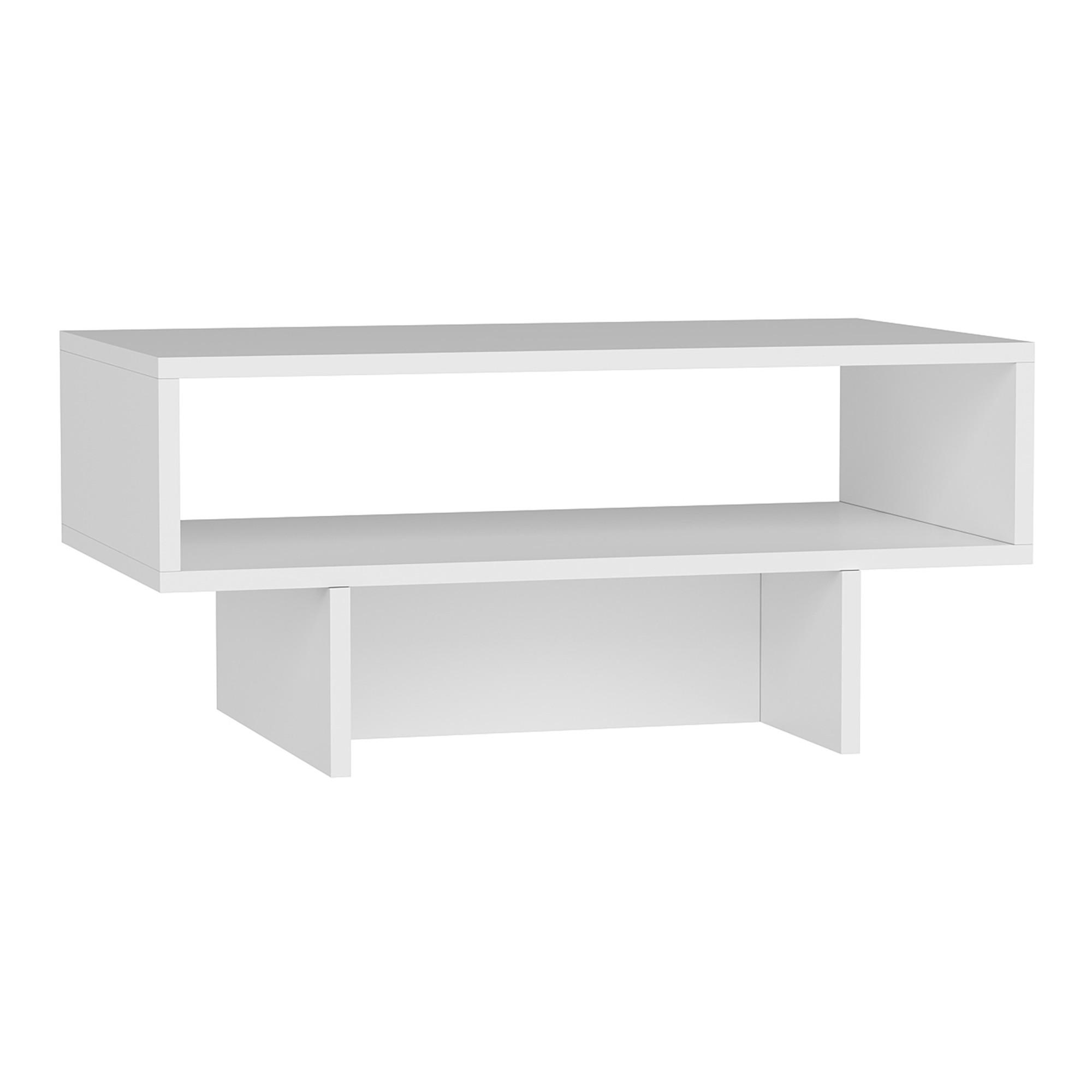 COUCHTISCH Mjölby 80/45/37 - Weiß, Holzwerkstoff (45/80/37cm) - [en.casa]