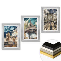 WANDBILDER 3er Set - 20x30 cm Silberner Rahmen - Brücken, Türme, europäische Städte - Silberfarben, Kunststoff (20/30cm) - ArtPrintCave
