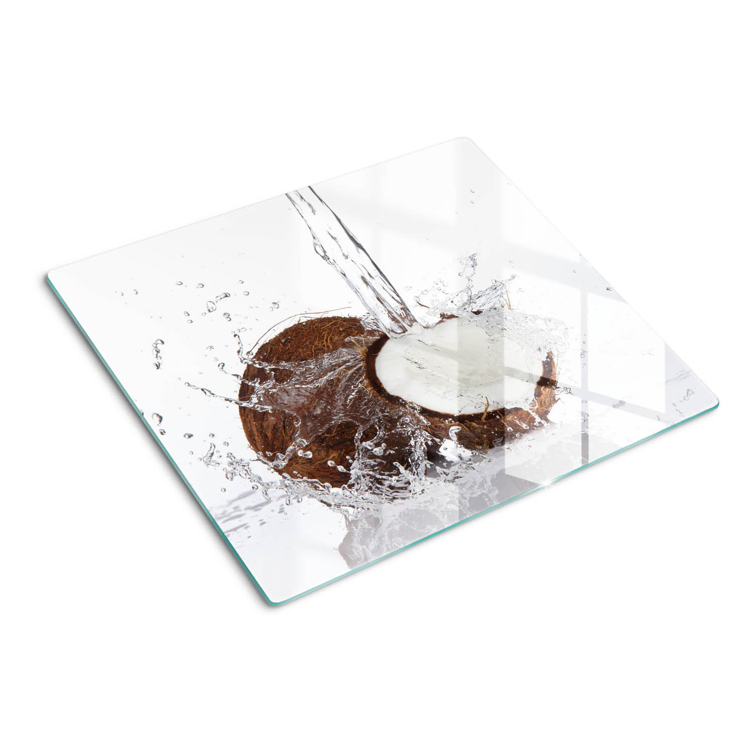 GLASPLATTE 60x52 cm Kokosnuss - Braun, Glas (60/0.4/52cm) - TULUP
