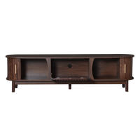 TV-SCHRANK 165/39,5/46 cm Braun mit 2 Schiebetüren und 1 Klapptür - Braun, Holzwerkstoff (165/46/39.5cm) - Oxeza