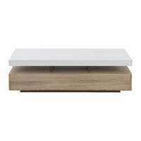 COUCHTISCH - 120 cm x 60 cm - Holz, Platte - Naturfarben Hell, Weiß - FELIX - Naturfarben/Weiß, Holz (60/120/35cm) - Vente-Unique
