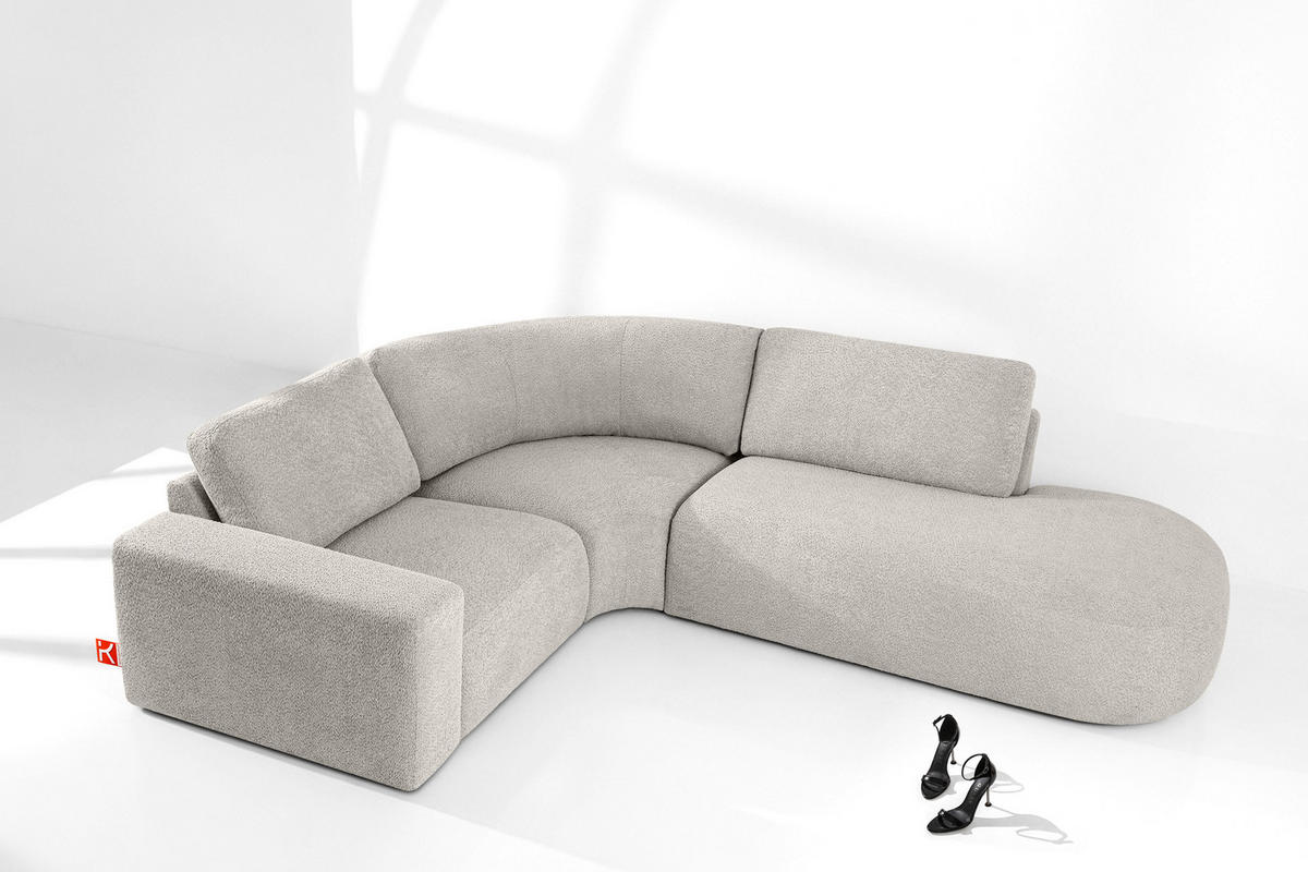 ECKSOFA RECHTS ZUCCO, Braun - Braun, Holz/Holzwerkstoff (224/293cm) - KONSIMO®