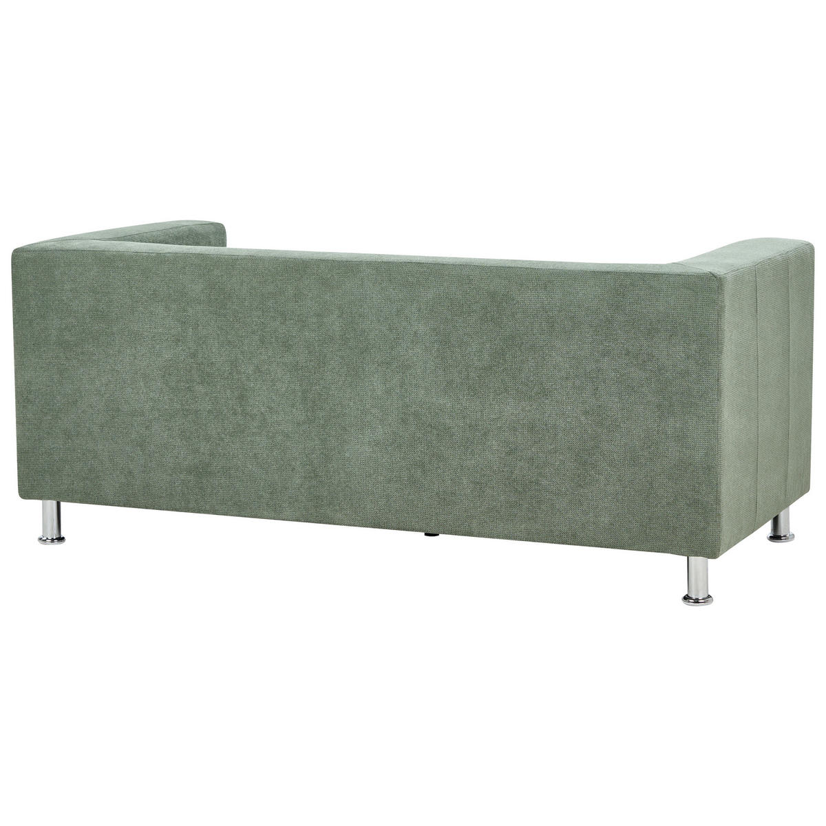3-SITZER-SOFA Stoff grün Floro - Silberfarben/Grün, Textil (179/74/83cm) - Beliani