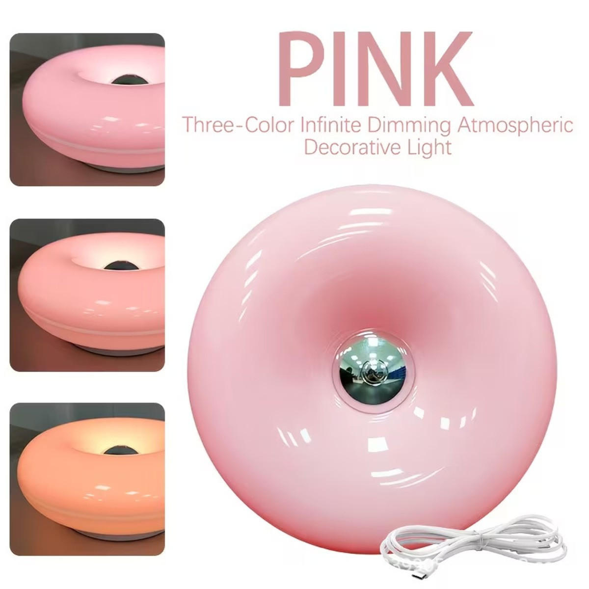 WANDSTRAHLER LED Dreifarbiges Licht 22.5/15/22.5 cm Rosa - Rosa, Kunststoff (15/22.5/22.5cm) - Authentics