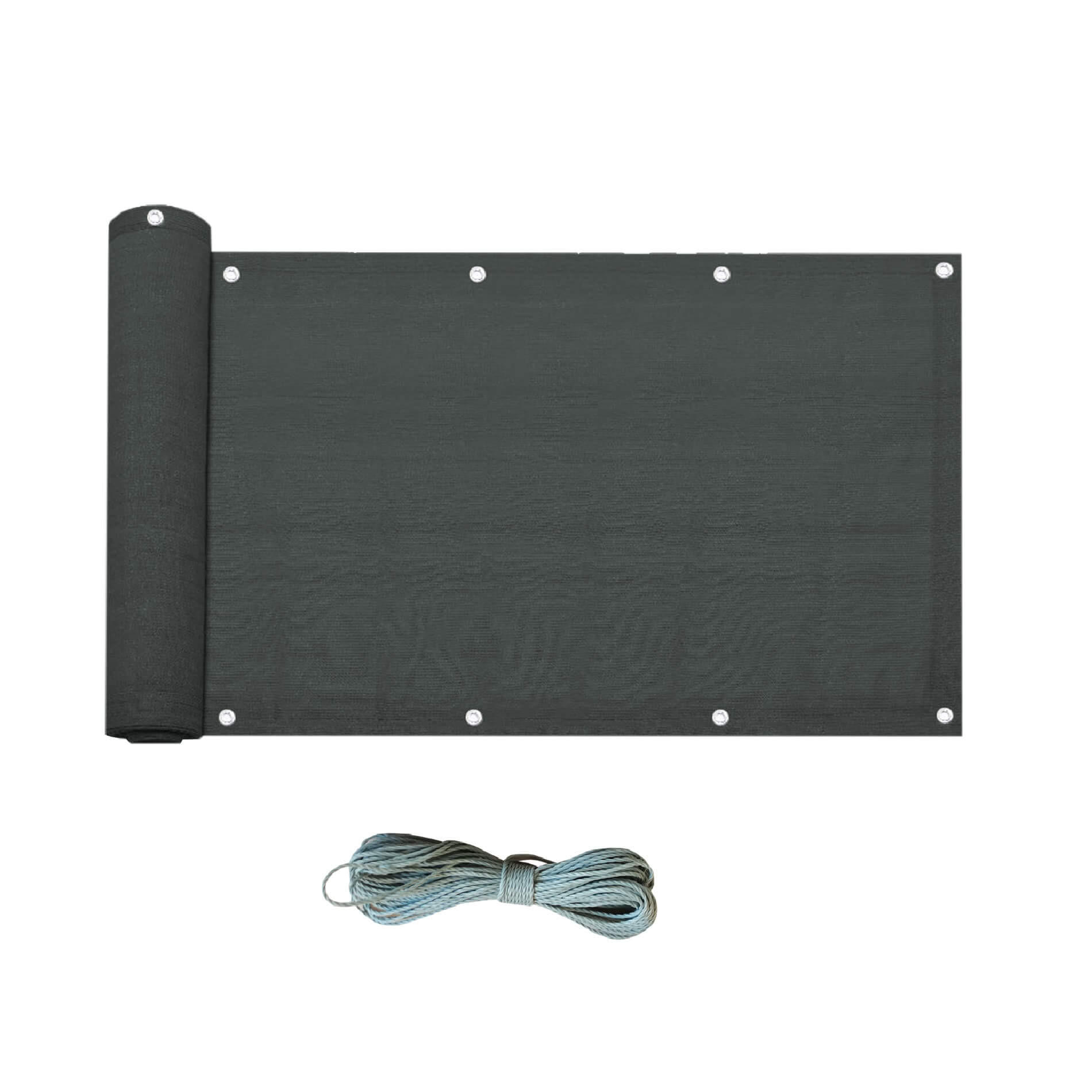 BALKON-SICHTSCHUTZ Grau 500/90 cm - Grau, Kunststoff (500/90cm) - Mobili Rebecca