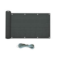 BALKON-SICHTSCHUTZ Grau 500/90 cm - Grau, Kunststoff (500/90cm) - Mobili Rebecca