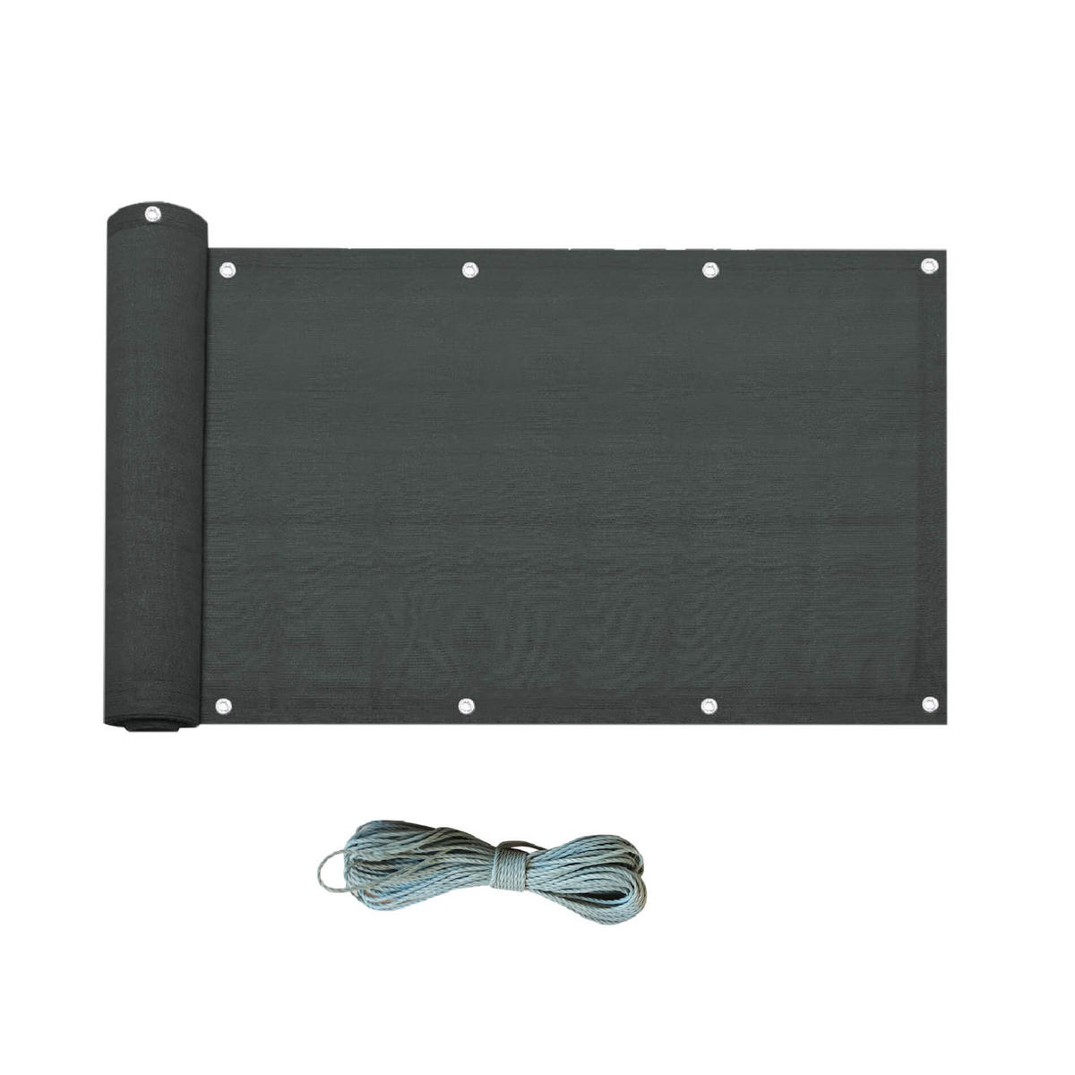 BALKON-SICHTSCHUTZ Grau 500/90 cm - Grau, Kunststoff (500/90cm) - Mobili Rebecca
