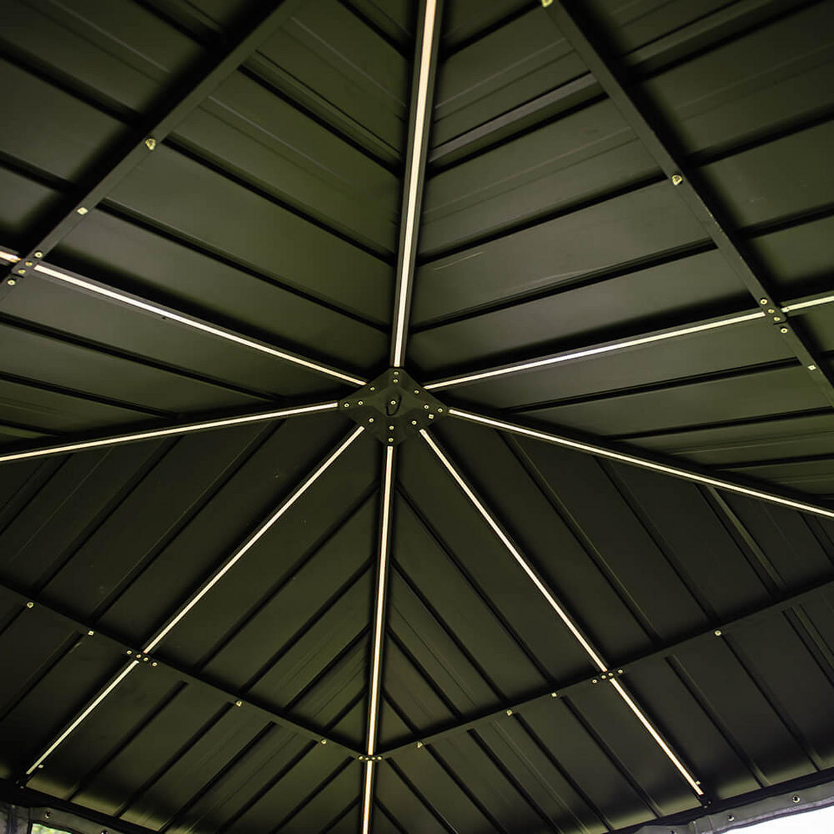 PAVILLON AZUR - Anthrazit, Metall (298/268/298cm) - Home Deluxe