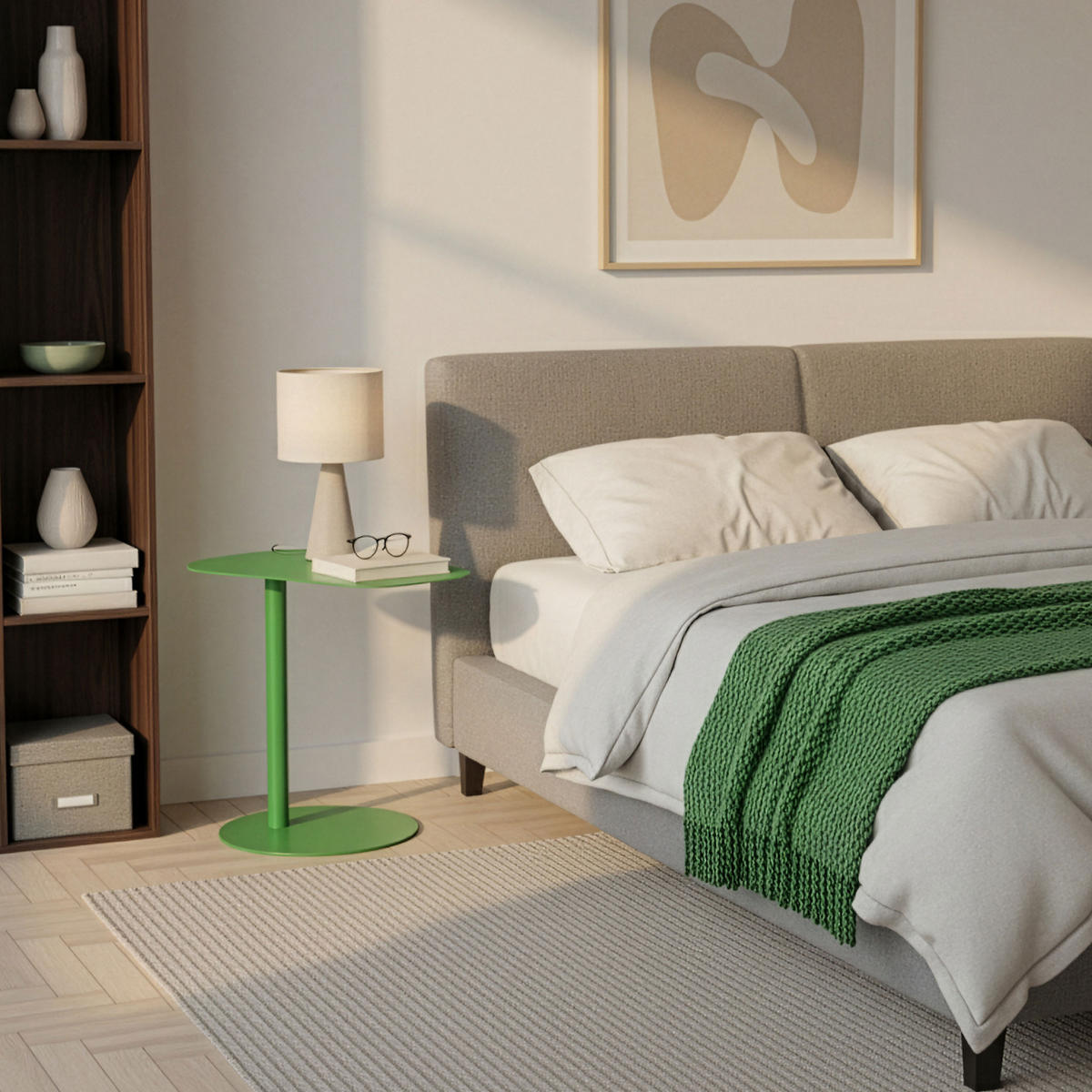 BEISTELLTISCH Nastätten - Grün, Metall (38/50/50cm) - [en.casa]