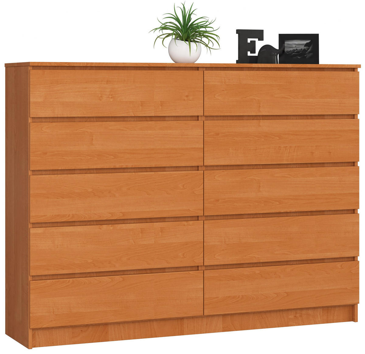 KOMMODE Erlefarben 160x40x121 cm - Erlefarben, Holzwerkstoff (160/121/40cm) - Akord