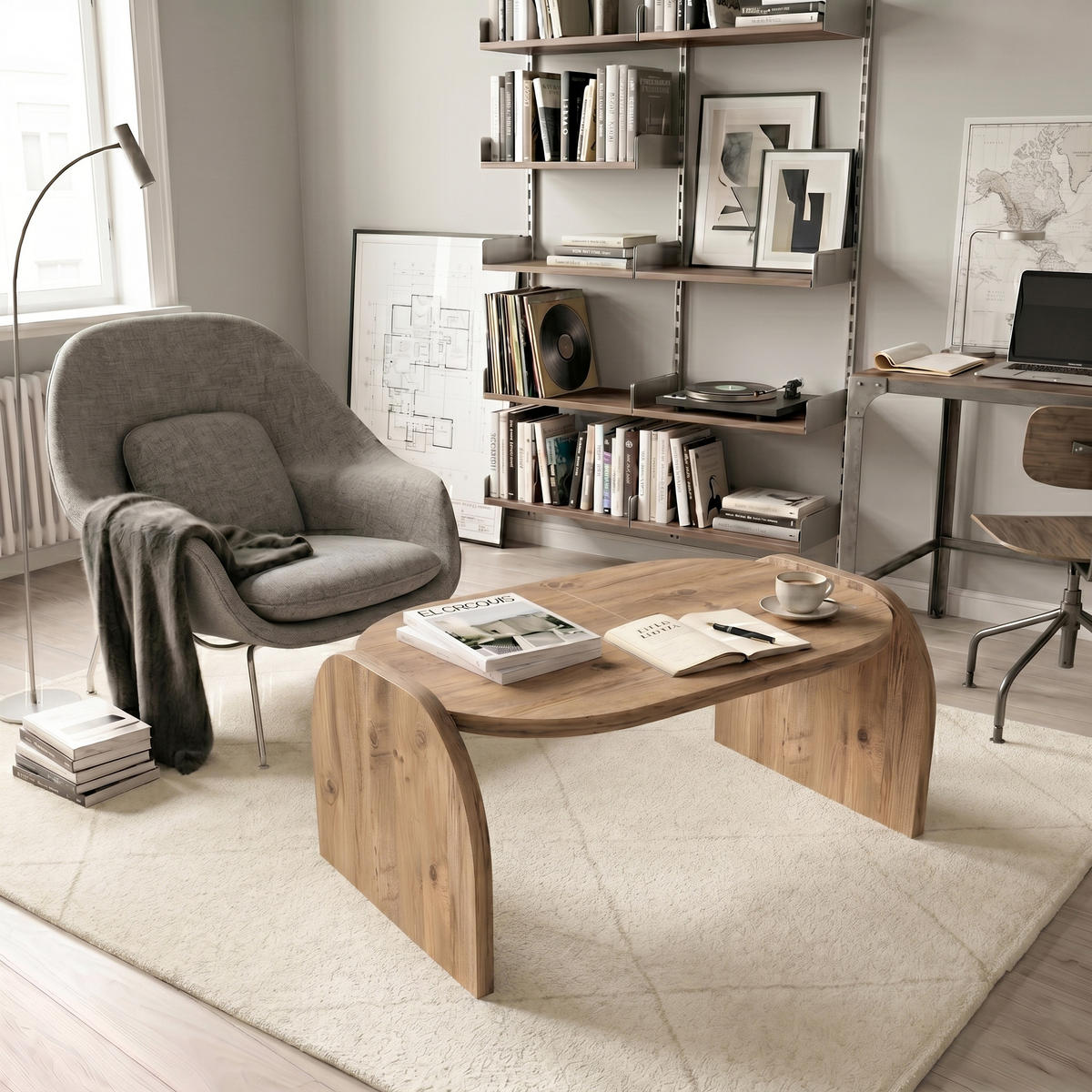 COUCHTISCH Monde Atlantik-Kiefer - Baltimorefarben, Holzwerkstoff (50/89/42cm) - Decorotika