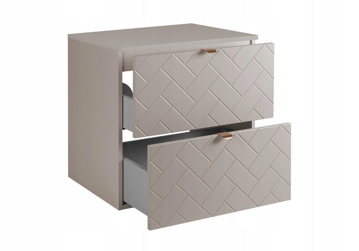 WASCHBECKUNTERSCHRANK TREND + Platte Kaschmir matt 60/46/60 cm - Kaschmir, Holzwerkstoff (60/60/46cm) - Rodan