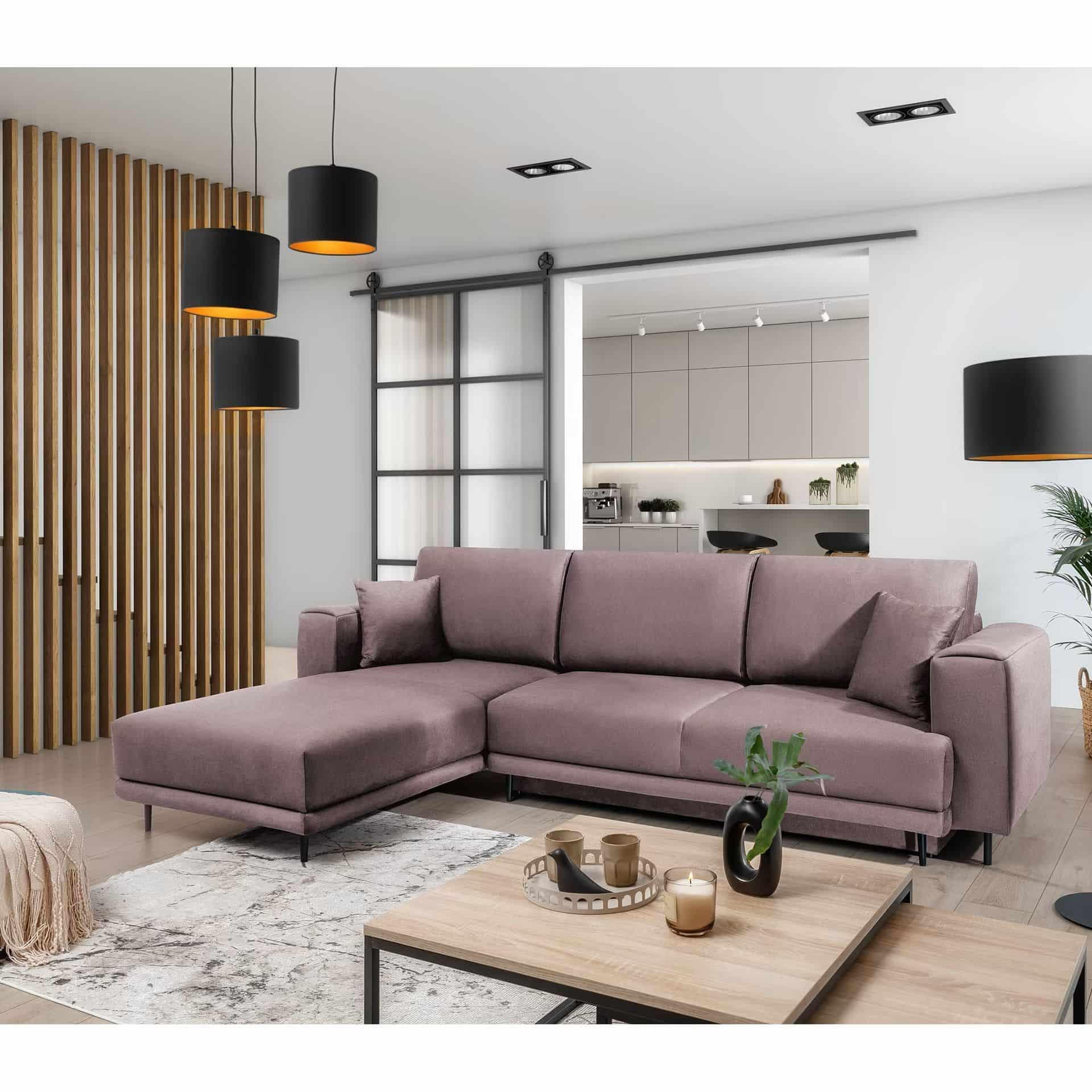 Thumbnail - Eltap Ecksofa, Flieder, Textil, 3-Sitzer, L-Form,L-Form, 289x190 cm, Wohnzimmer, Sofas & Couches, Wohnlandschaften, Ecks...