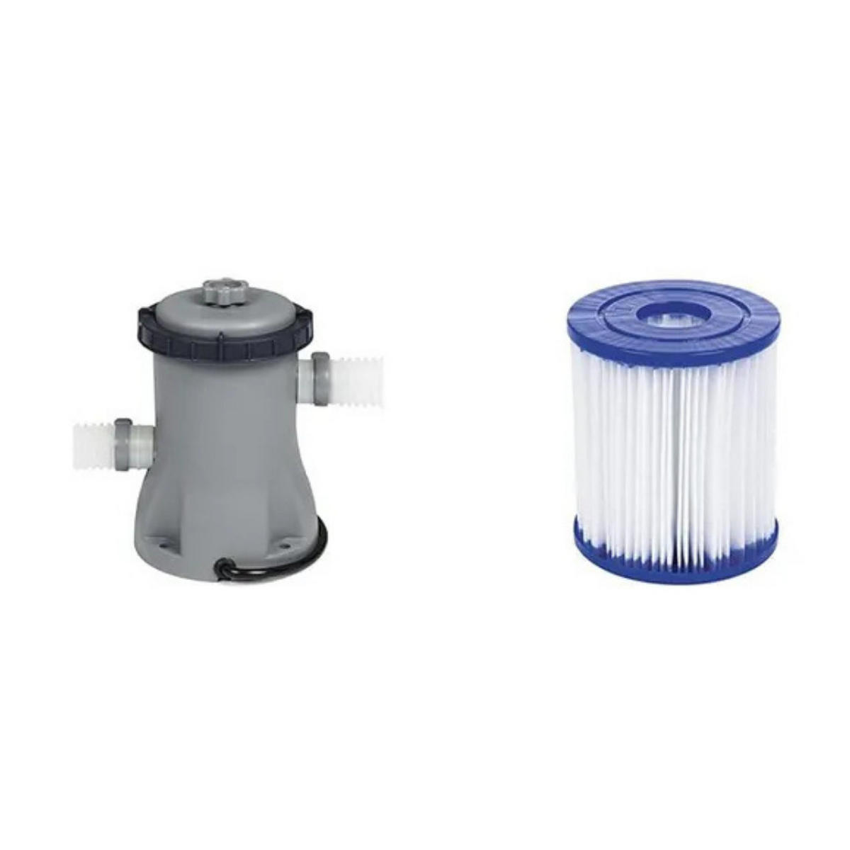 AUFSTELLPOOL, Rund, 305x76 cm, Komplettset, mit Pumpe, Familienpool, Gartenpool, Kinderpool, Planschbecken, Sommerpool, robust, Outdoor, groß - Blau/Weiß, Kunststoff (305/76/305cm) - Bestway