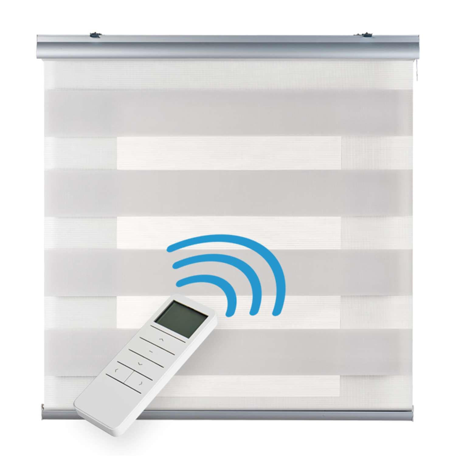 DOPPELROLLO Motorisiertes Grau 180x250 cm - Grau, Kunststoff (180/250cm) - STORESDECO