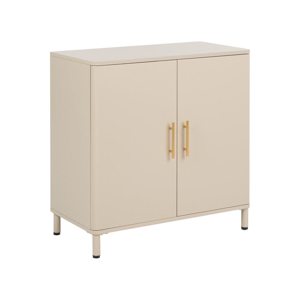 Beliani SIDEBOARD se 2 dveřmi Kov Béžový Ombura