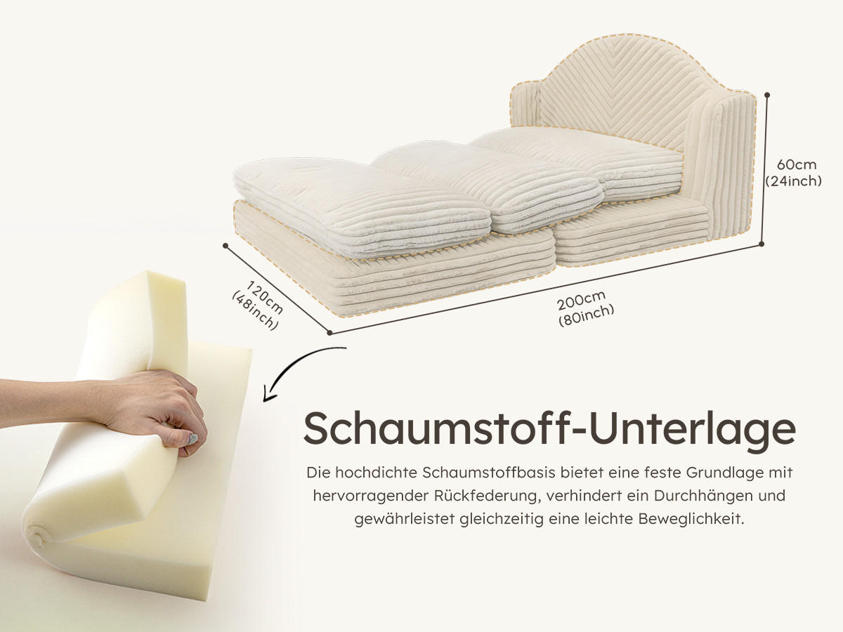 SCHLAFSESSEL Beige 4094 - Beige, Textil (120/60/200cm) - Vercart