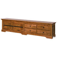 TV-BOARD Akazie 240x40x55 honig lackiert OXFORD #01017 - Braun, Holz (240/55/40cm) - Massivmoebel24