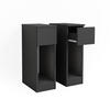 NACHTTISCH Enton Schwarz 20 x 59.5 cm 2er Set - Schwarz, Holzwerkstoff (20/59.5/35cm) - Vicco