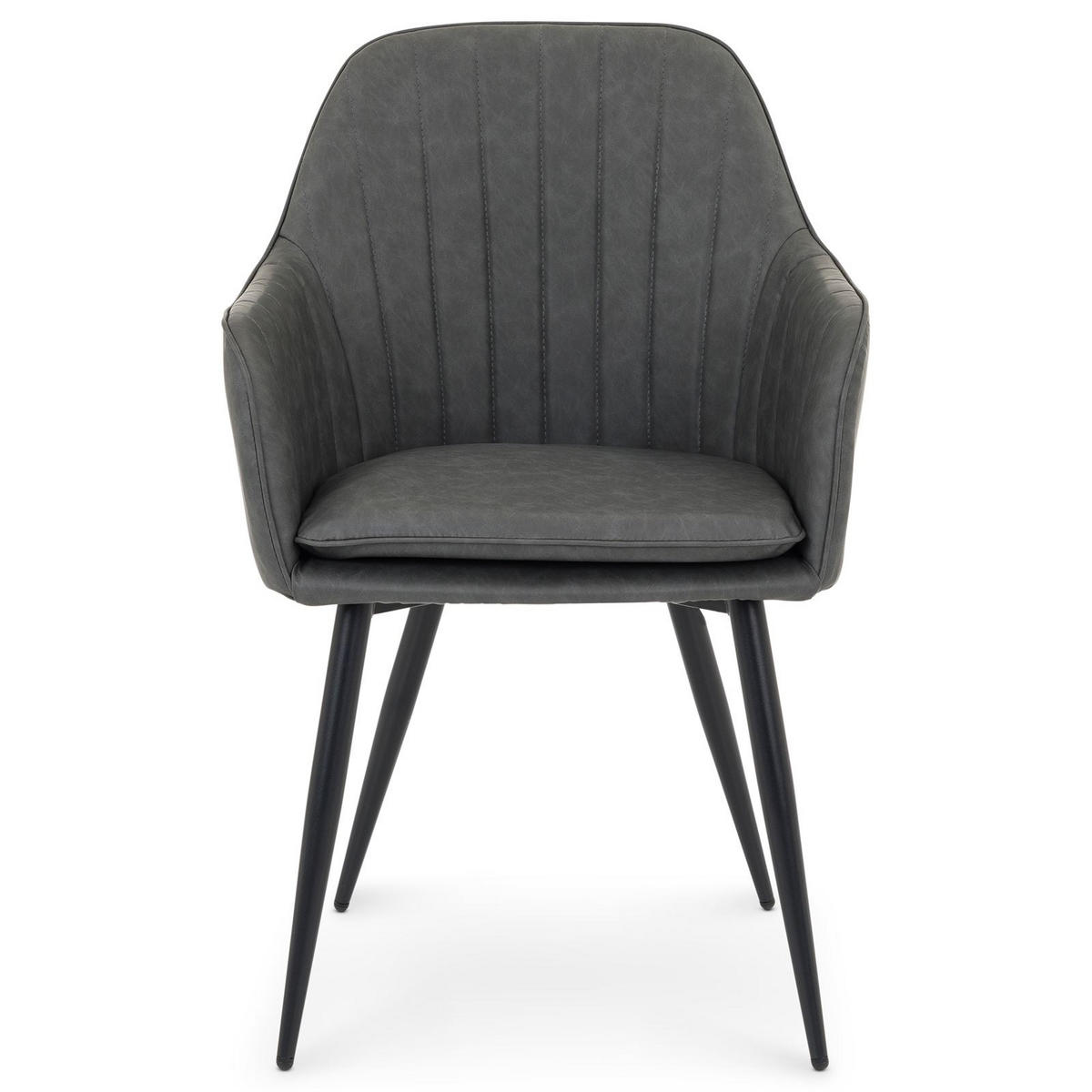 ESSZIMMERSTÜHLE ETTA 2er-Set grau - Grau, Textil (57/85/58cm) - IDIMEX