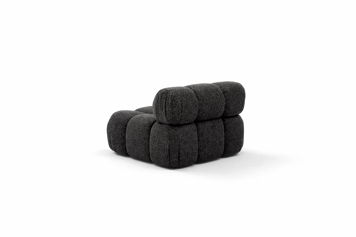 MODUL Mittig, Für Modulares System, Stoff Abriamo, Graphit, Selia - Dunkelgrau, Holz (95/70/95cm) - Kaiser Möbel