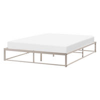 BETT ohne Kopfteil 140/200 cm Eisen Hellbeige Viry - Beige, Metall (140/200cm) - Beliani