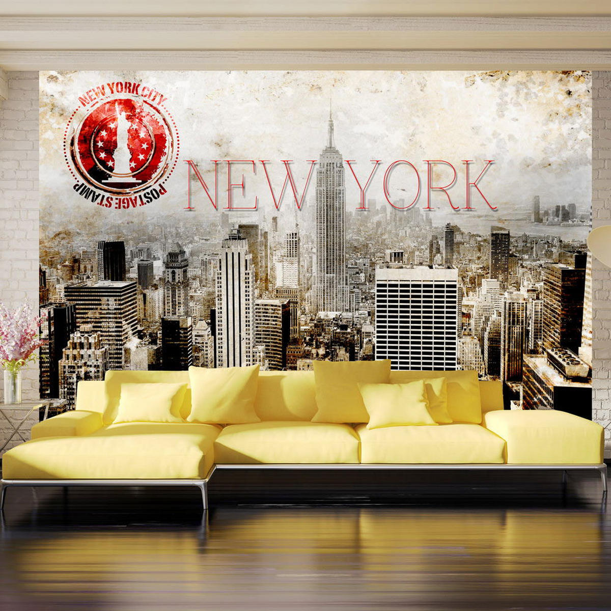 VLIESTAPETE 200/140 cm - Beige/Rot, Textil (200/1cm) - KUNSTLOFT