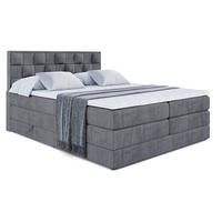 BOXSPRINGBETT ZAFIRA-BZ KING - 140 x 200 - H3/H4 - Dunkelgrau - Dunkelgrau, Holzwerkstoff (140/200cm) - ALTDECOR