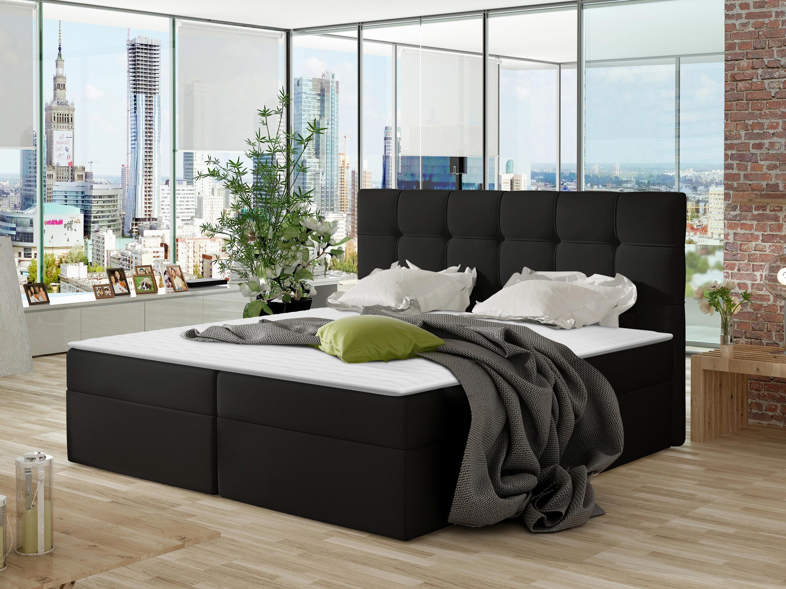 BOXBETT Nele - Schwarz, Holz/Holzwerkstoff (180/200cm) - MIRJAN24