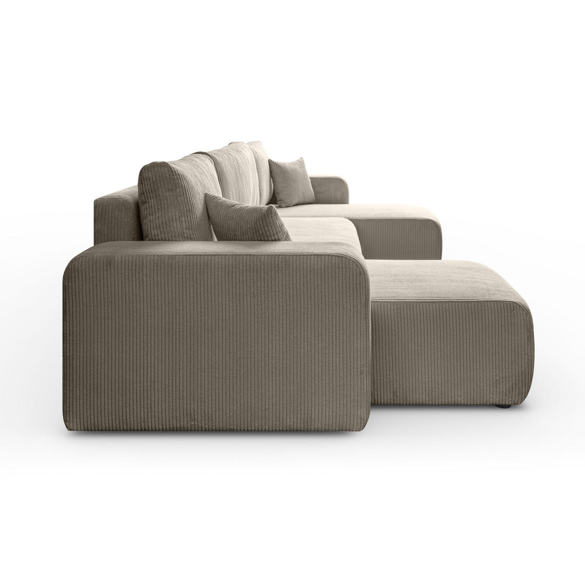 ECKSOFA PRESTIGE U mit Schlaffunktion, Poso 02 - Beige, Textil (317/83/143cm) - Lookway