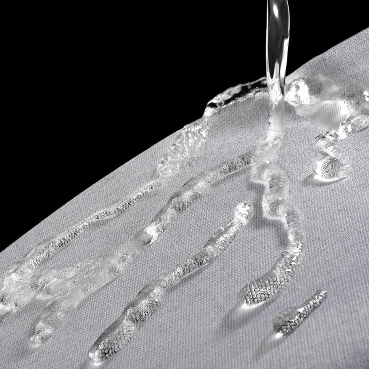 DUSCHVORHANG Leinen Badezimmer Grau - Grau, Textil (180/200cm) - MCBOSON