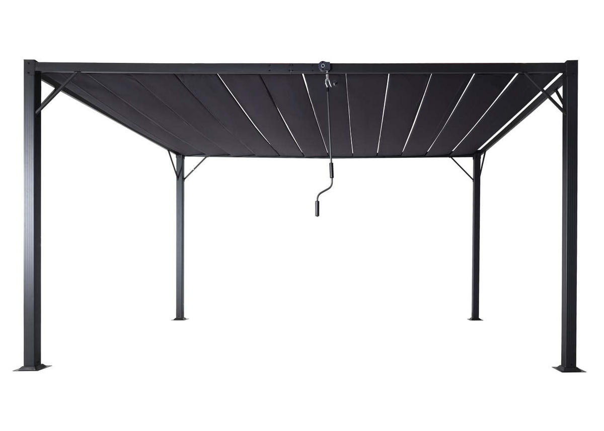 PERGOLA 213x400x300cm Anthrazit - Anthrazit, Metall (400/213/300cm) - BERLINLODGE