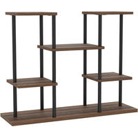 BLUMENTREPPE aus Stahl 80x24x61,5 cm in Braun mit 4 Ebenen - Braun, Metall (24/61.5/80cm) - Modfu