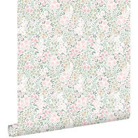 TAPETE Blumen 53 cm x 10.05 m - Grün, Papier (53/0.1cm) - ESTAhome