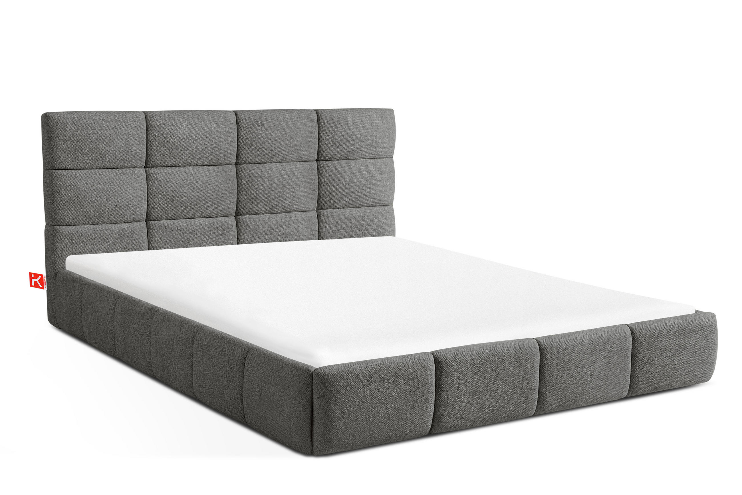 POLSTERBETT ALTOS Bouclé, dunkelgrau - Dunkelgrau, Holz/Holzwerkstoff (160/200cm) - KONSIMO®