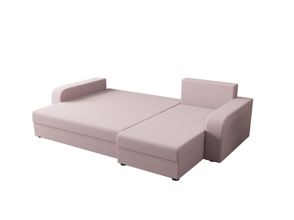 ECKSOFA HEWLET L BIS Cosmic 14 Links mit Schlaffunktion - Rosa, Textil (240/140cm) - Bedante