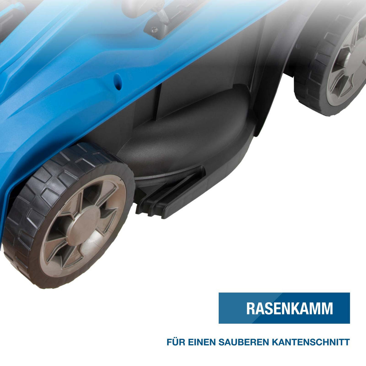 40V Akku-Rasenmäher Brushless – 37 cm Schnittbreite, inkl. 2 x 4.0Ah Akku & Ladegerät – 40L Korb - Blau, Kunststoff (38.6/101/120.5cm) - HYUNDAI