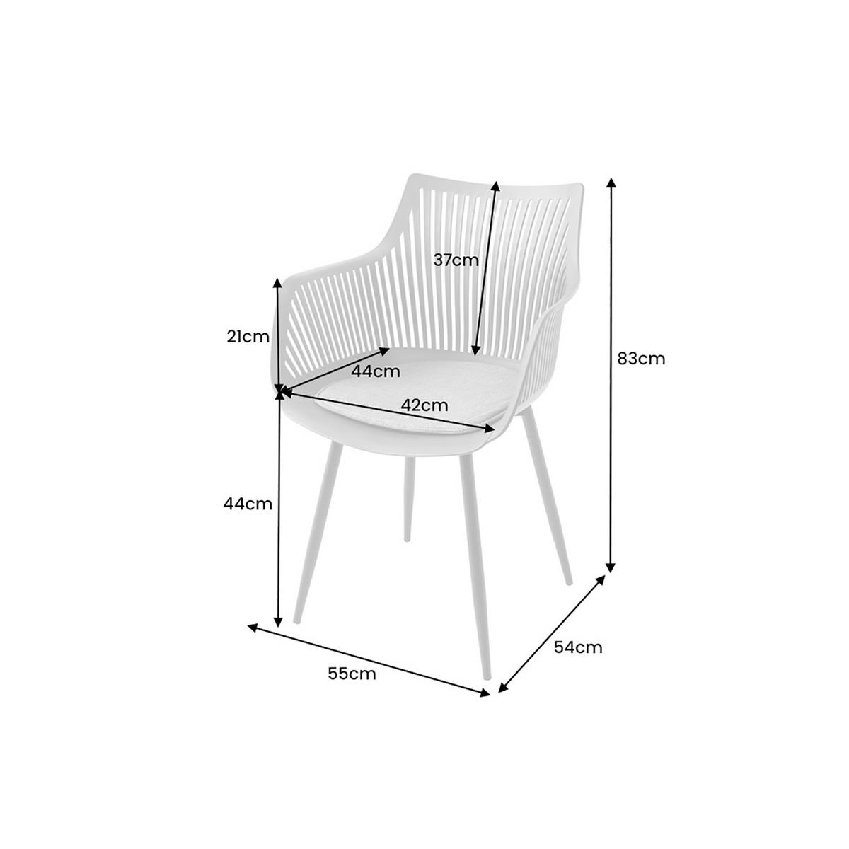 GARTENSTUHL SIGNUM Kunststoff Anthrazit 85 cm - Schwarz/Grün, Kunststoff/Metall (55/83/54cm) - riess-ambiente