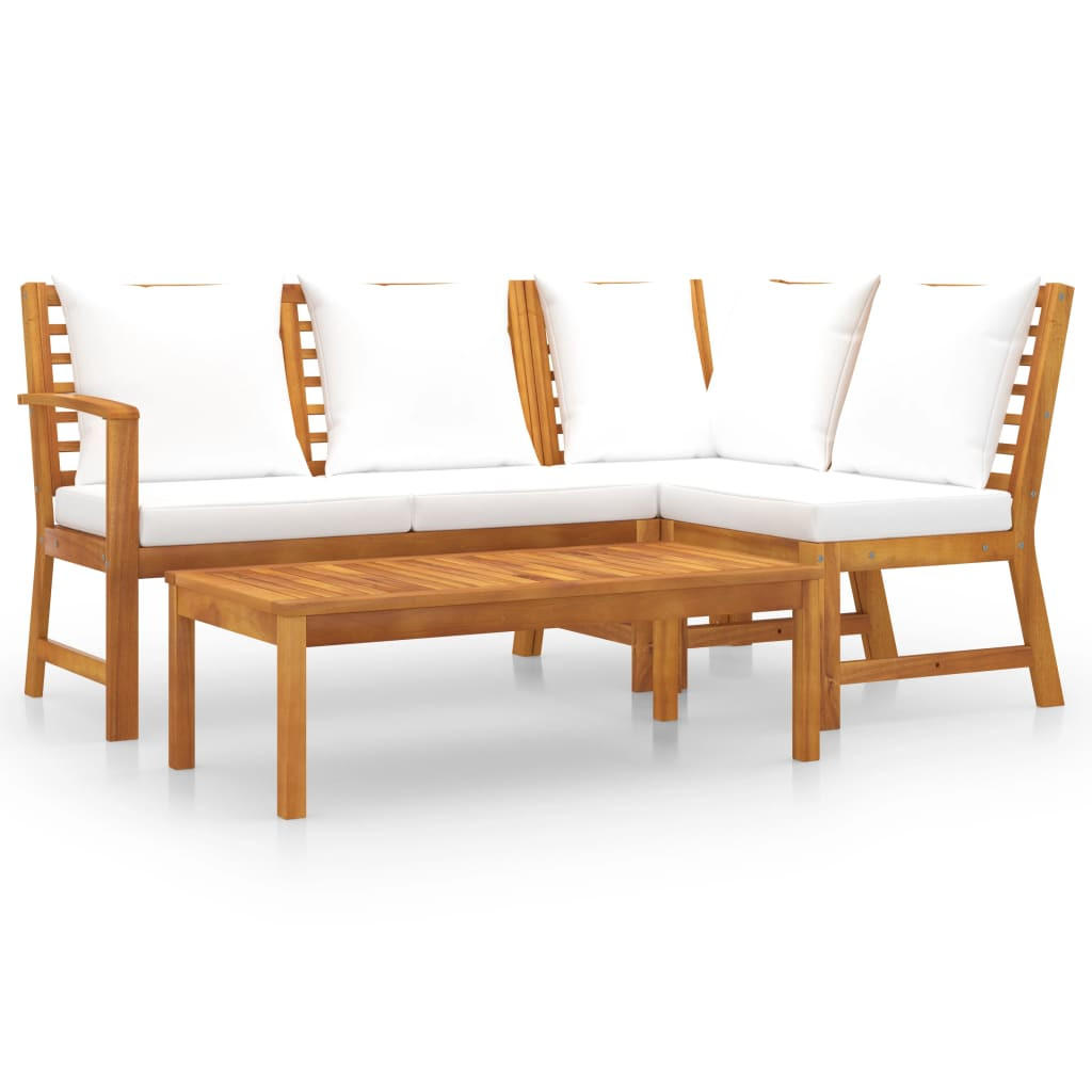 GARTENSET Reichmans 4-teilig - Creme, Holzwerkstoff - Nettlife