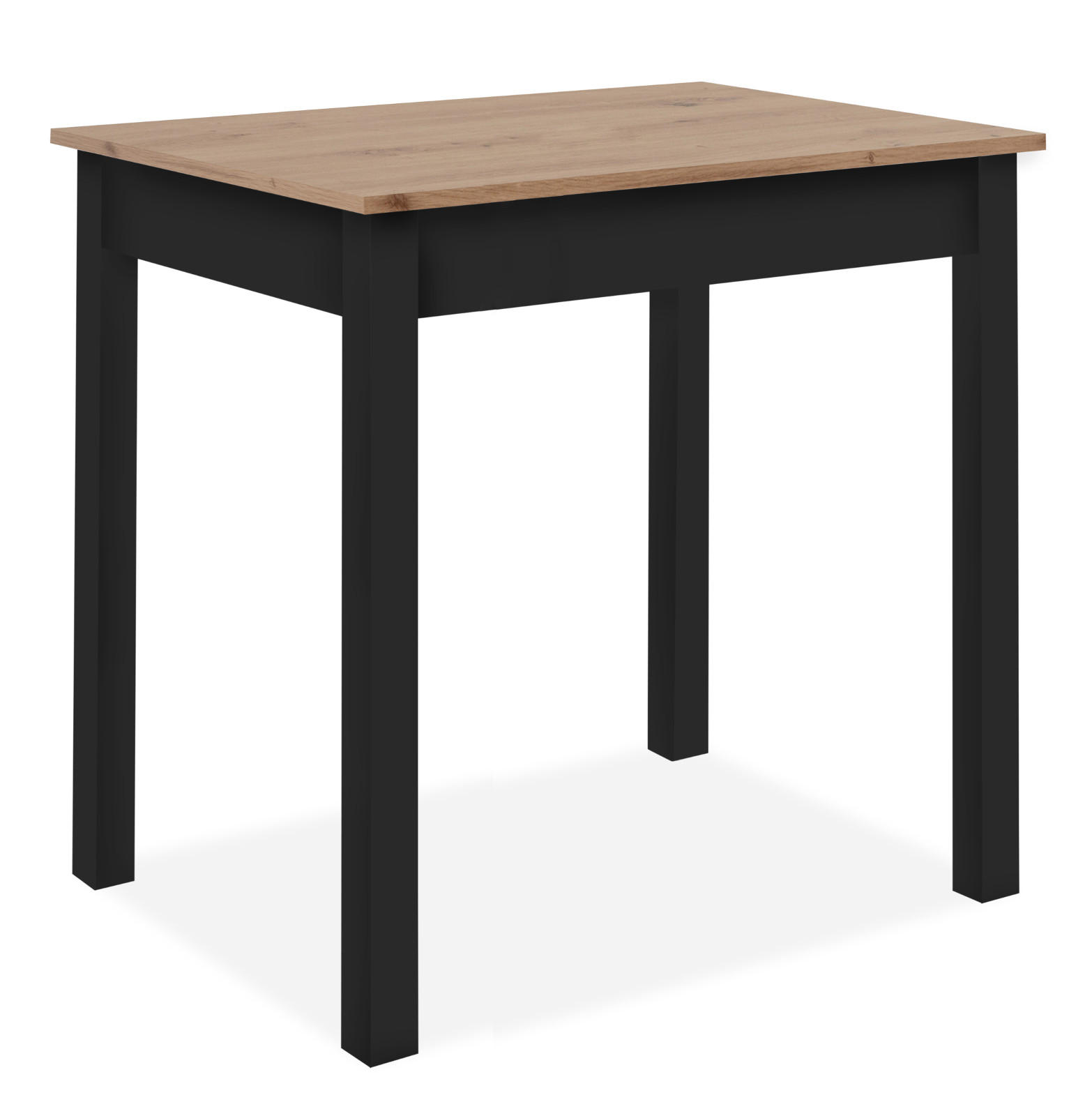 Furn.Design Esstisch Eiche Artisan, Schwarz 110x76x67 cm